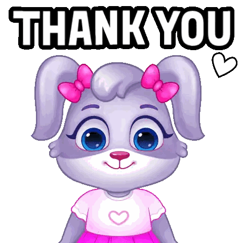 Cartoon Bunny Saying Thank You