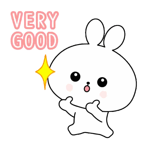 Cartoon Bunny Saying Very Good