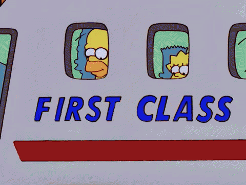 Cartoon Bus Saying First Class Bus Lines