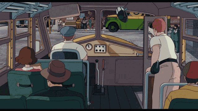 Cartoon Bus Transportation GIF