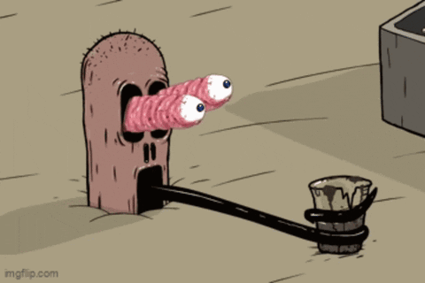 Cartoon Cactus With Eyes and Pipe