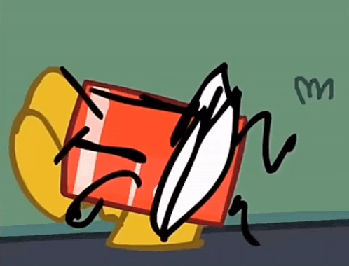Cartoon Can With M Letter GIF
