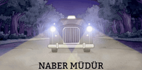 Cartoon Car Driving Down Road Naber Mudur