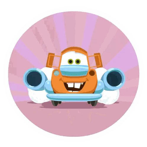 Cartoon Car With Big Smile