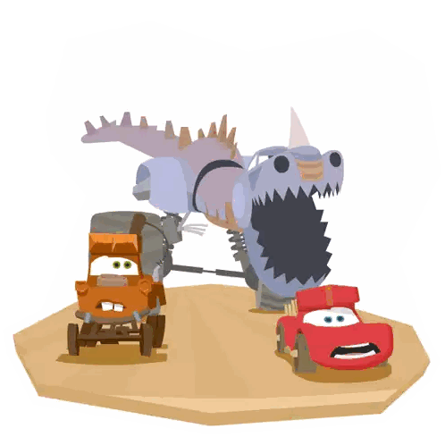 Cartoon Cars and Monster