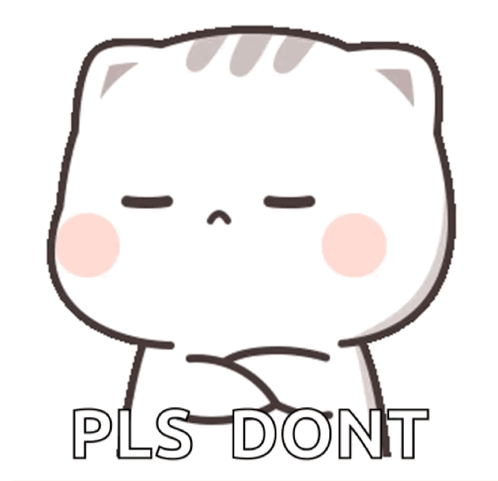 Cartoon Cat Angry Saying Pls Dont