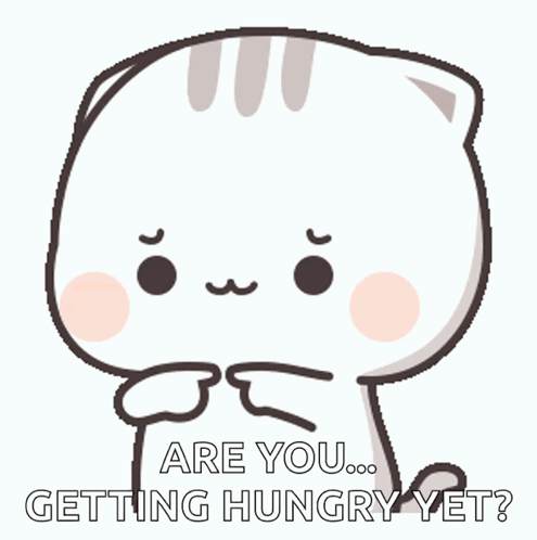 Cartoon Cat Asking If Hungry