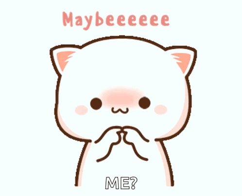 Cartoon Cat Asking Maybeeee Me GIF