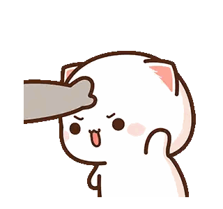 Cartoon Cat Being Scratched