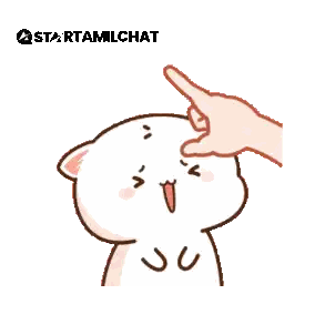 Cartoon Cat Being Touched by Finger