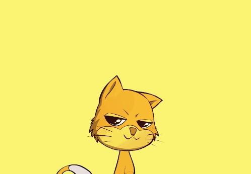 Cartoon Cat Celebrating Friday