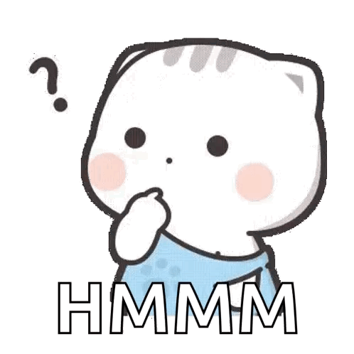 Cartoon Cat Covering Mouth With Question Mark