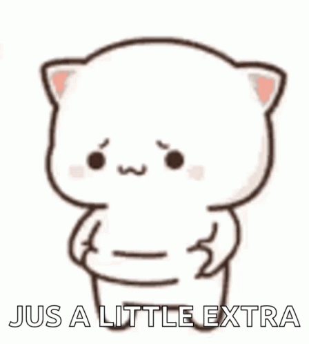 Cartoon Cat Crying Jus a Little Extra