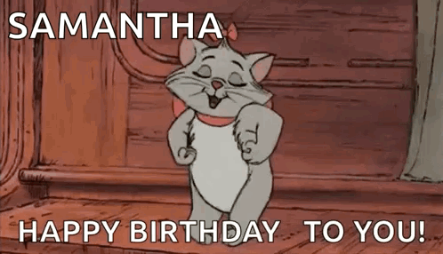Cartoon Cat Dancing Happy Birthday