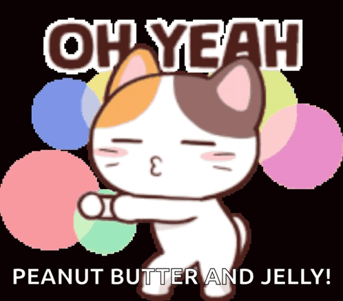Cartoon Cat Dancing Oh Yeah Peanut Butter Jelly GIF