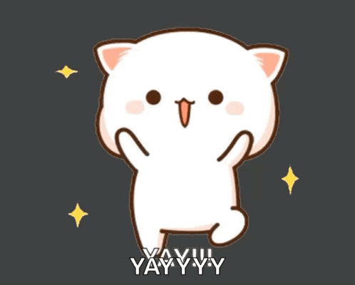 Cartoon Cat Dancing Yay Yyy GIF