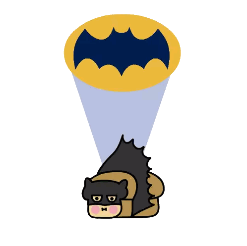 Cartoon Cat Dressed as Batman