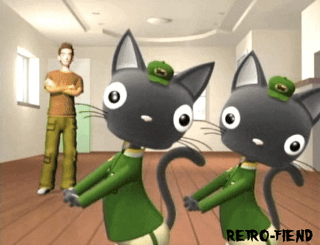 Cartoon Cat Duo Dance GIF