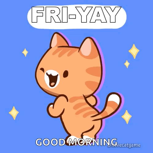 Cartoon Cat Fri-Yay Good Morning