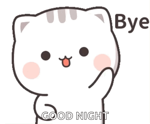 Cartoon Cat Giving Good Night Gesture