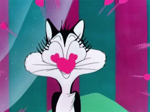 Cartoon Cat Heart Shaped Nose