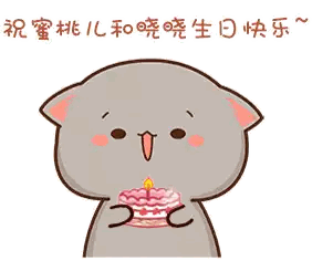 Cartoon Cat Holding Birthday Cake