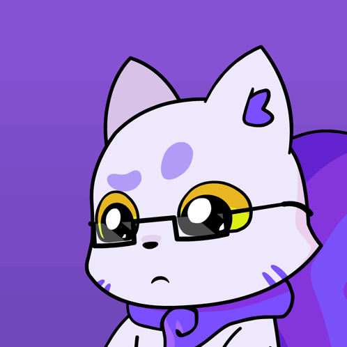 Cartoon Cat Holding Fact Sign GIF