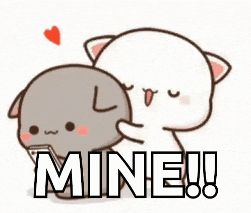 Cartoon Cat Holding Phone Next to Dog