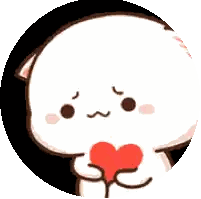 Cartoon Cat Holding Red Heart