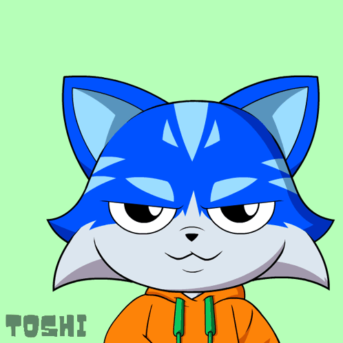 Cartoon Cat Holding Red UNO Card with Arrows