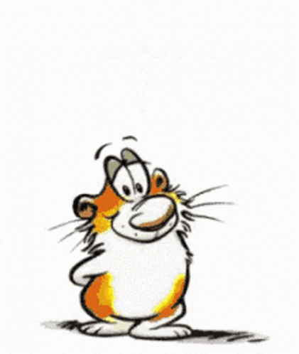 Cartoon Cat Holding Smiley Balloon