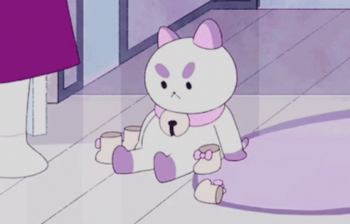 Cartoon Cat Holding Two Cups GIF