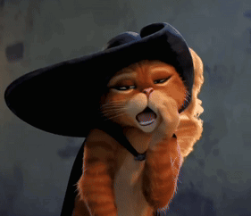 Cartoon Cat in Black Hat and Cape