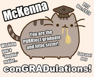 Cartoon Cat In Graduation Cap GIF