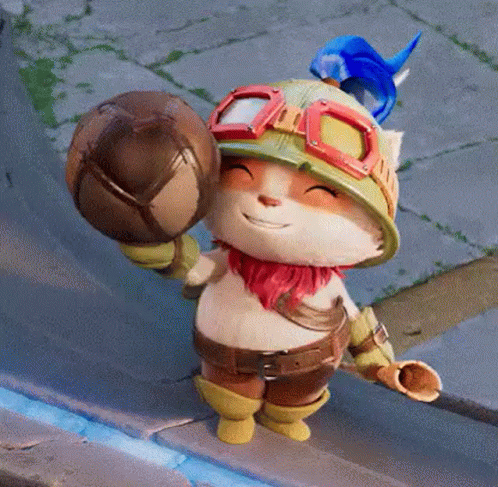 Cartoon Cat in Helmet and Goggles Holding Basketball