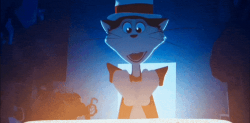Cartoon Cat in Top Hat