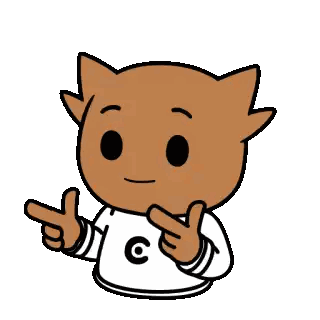 Cartoon Cat in White Shirt with C