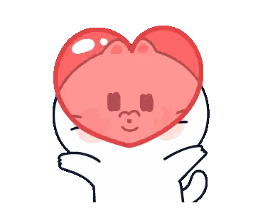Cartoon Cat Inside Heart