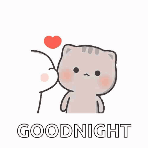 Cartoon Cat Kissing Man with Heart