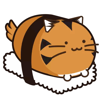 Cartoon Cat Laying Down