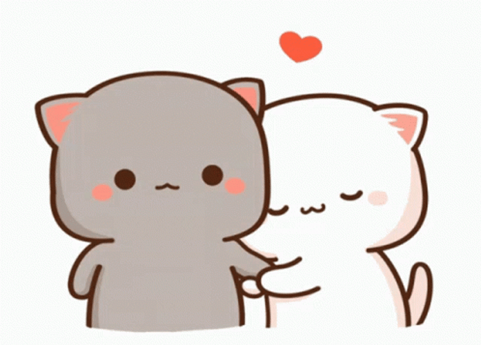 Cartoon Cat Love Bite GIF 