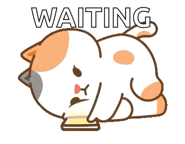 Cartoon Cat Lying On Back Waiting GIF