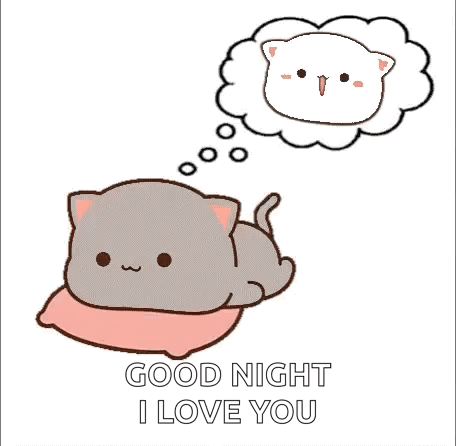 Cartoon Cat Lying on Pillow