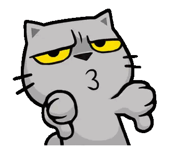 Cartoon Cat Making Thumbs Down
