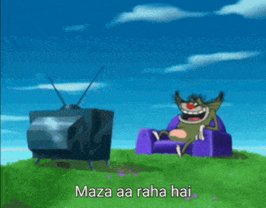 Cartoon Cat Maza Aa Raha Hai