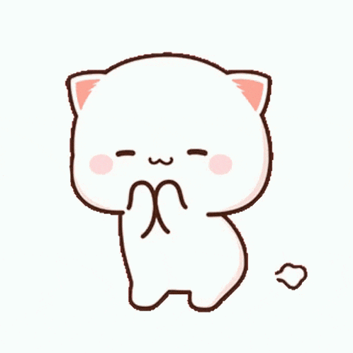 Cartoon Cat on Hind Legs Covering Mouth