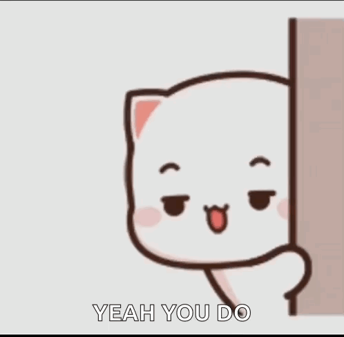 Cartoon Cat Peeking Behind Wall GIF