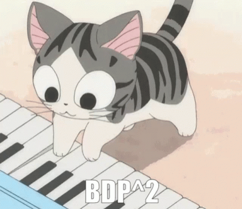 Cartoon Cat Playing Piano GIF