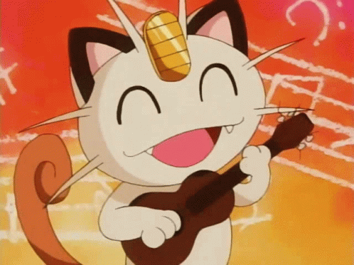 Cartoon Cat Playing Ukulele