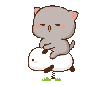 Cartoon Cat Riding Sheep